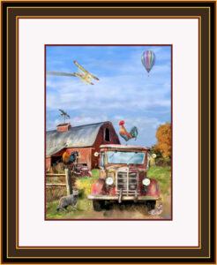 a truck,barn and 2bf ruster